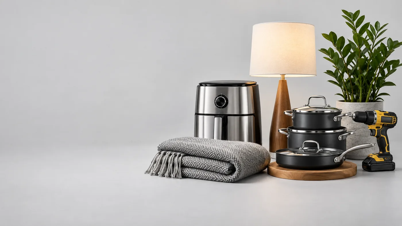Assorted appliances, home décor and tools from the Keystone outlet